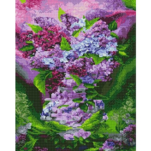 Алмазная мозаика Фиолетовые цветы, 40x50 см, ВанГогВоМне