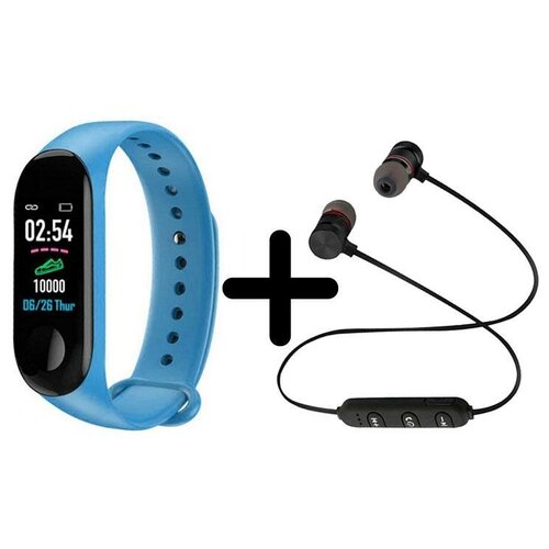 Умные часы BandRate Smart BRSM333PLBLBL-SET1 с беспроводными наушниками ЧСС мониторингом сна 250000₽