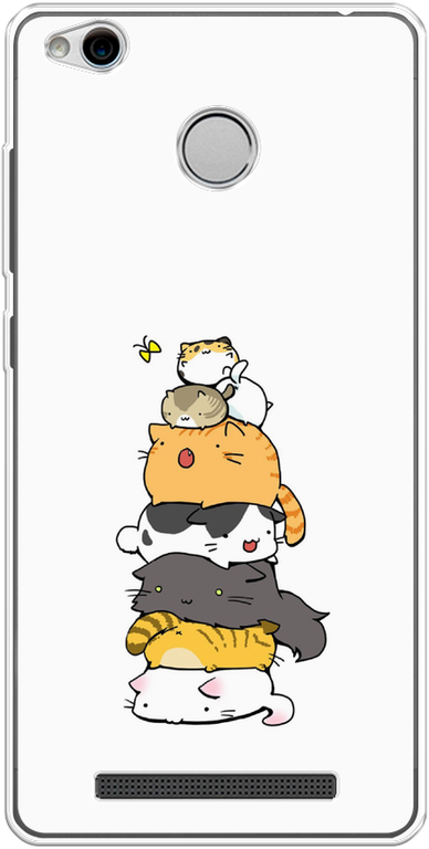 Силиконовый чехол на Xiaomi Redmi 3 Pro (3S) / Сяоми Редми 3 Про Бутерброд из котиков