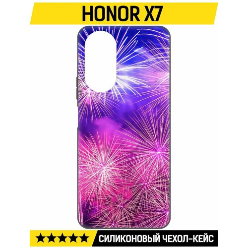 Чехол-накладка Krutoff Soft Case Салют для Honor X7 черный