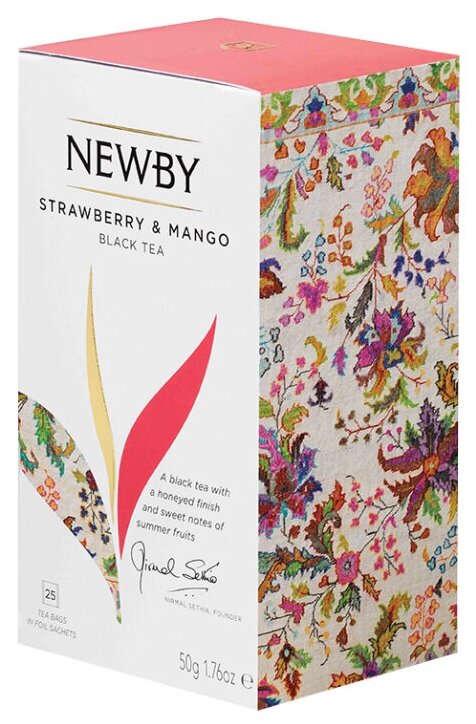 Чай черный Newby Strawberry & Mango в пакетиках, 25 пак. - фотография № 2