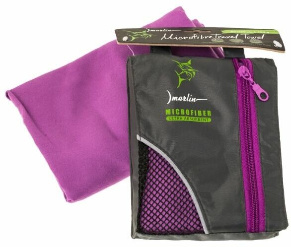 Полотенце MARLIN Microfiber Travel Towel Dark Purple 40х80 см - фотография № 5