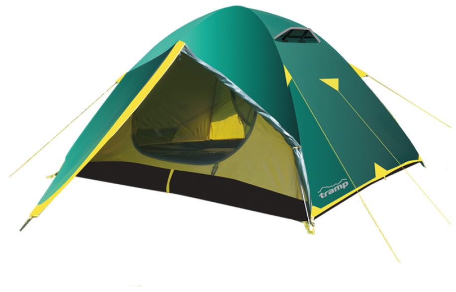 Палатка трекинговая трехместная Tramp NISHE 3 V2, зеленый