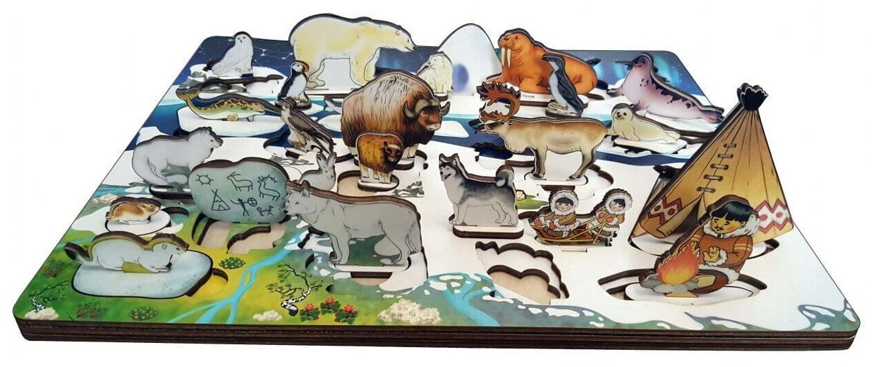 Нескучные Игры Набор "Под Большой Медведицей" (Арктика в 3D на твоем столе, 52 дет.) 37х1,4х31 арт.7975 /19 Р95845