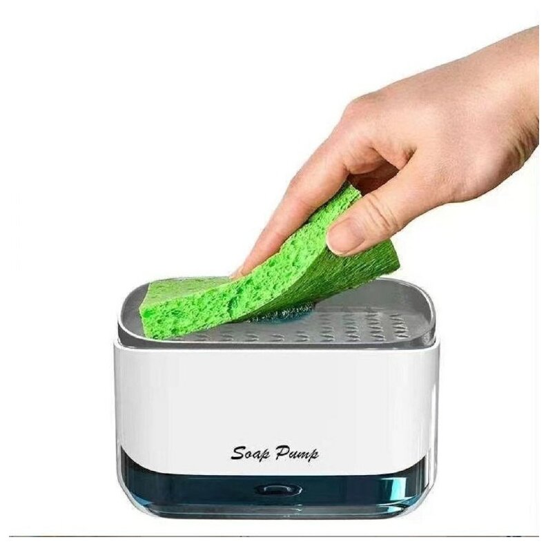 Дозатор для жидкого мыла /Диспенсер для моющего средства с губкой ...