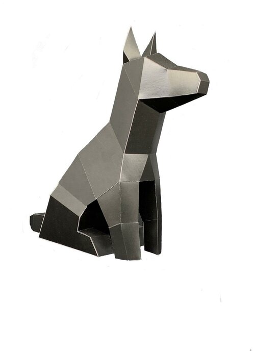 Набор для творчества Картонный конструктор Полигональная фигура Собака - Intellectico [1232бн]