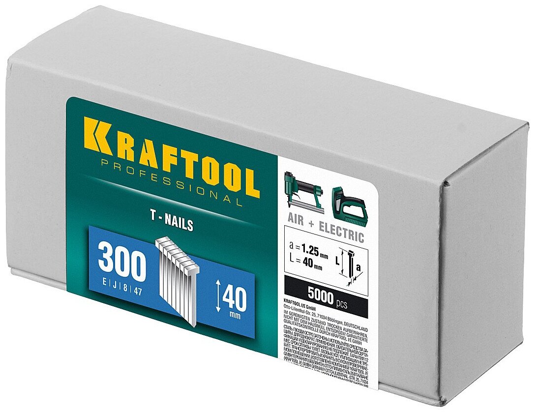 Гвозди Kraftool 31785-40 тип 36 для пистолета