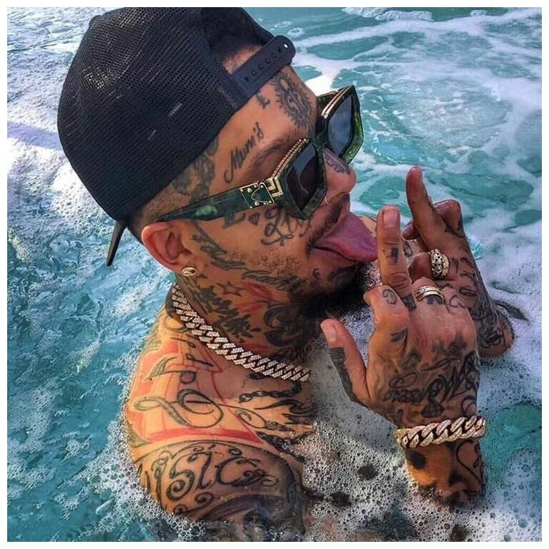 фото Очки имиджевые, солнцезащитные, хип-хоп