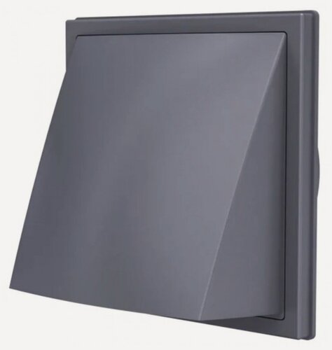 Изображение товара Вентиляционная решетка с клапаном ERA Street line 1515К12,5ФВ 150 x 150 мм серый