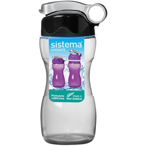Бутылка Sistema Hydrate 580 для воды, 475 мл, черный бутылка sistema hydrate 580 для воды 475 мл фиолетовый