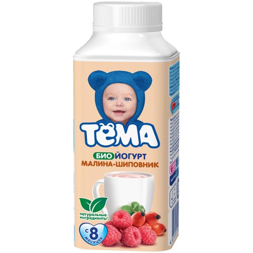 Йогурт питьевой тема малина/шиповник, 2,8% 210 г