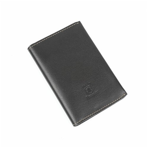 Обложка для паспорта CRO-O-89-327, черный визитница premier urb натуральная кожа 2 кармана для карт для мужчин черный