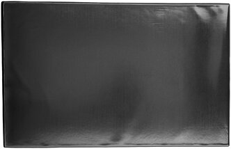 Коврик/подкладка/подложка настольная на письменный рабочий стол для письма размером 590х380 мм, с прозрачным карманом, черный, Brauberg