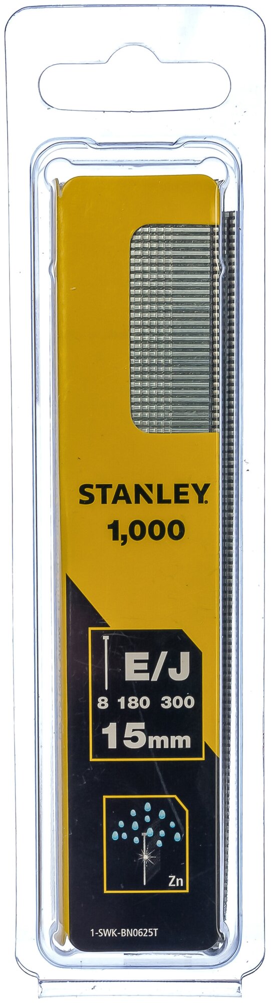 Гвозди для степлера Stanley 1-SWK-BN0625T тип J 15 мм (1000 шт.)