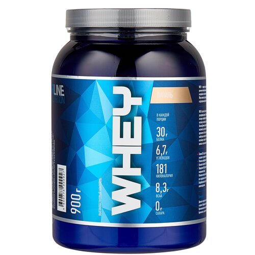 Протеин RLINESportNutrition Whey, 900 гр., ваниль протеин rlinesportnutrition casein micellar 900 гр ваниль