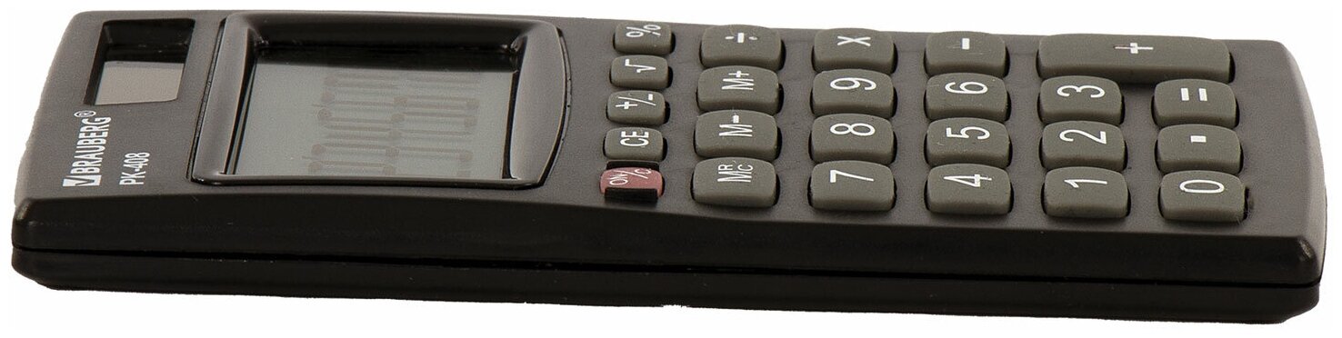 калькулятор карманный BRAUBERG PK-408-BK 8-разрядный - фото №2