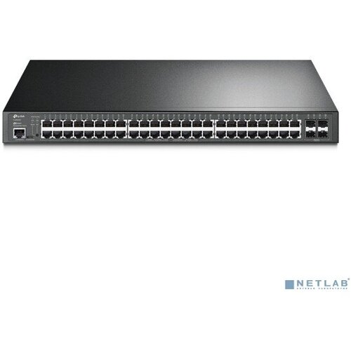 TP-Link SMB Сетевое оборудование TP-Link TL-SG3452P Управляемый коммутатор JetStream уровня 2+ с 48 гигабитными портами PoE+ и 4 портами SFP PROJ