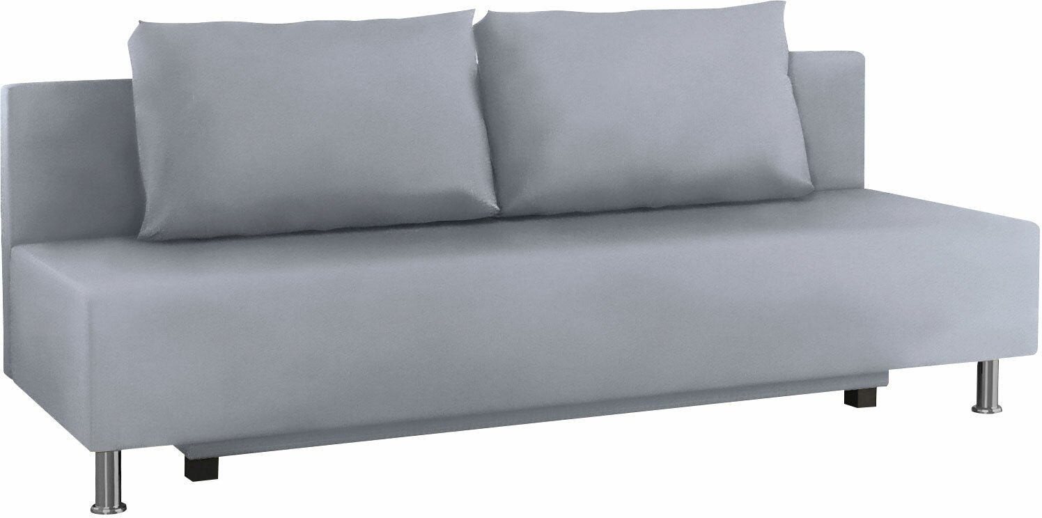 Прямой диван Первый Мебельный Парма Светло-серый микровелюр