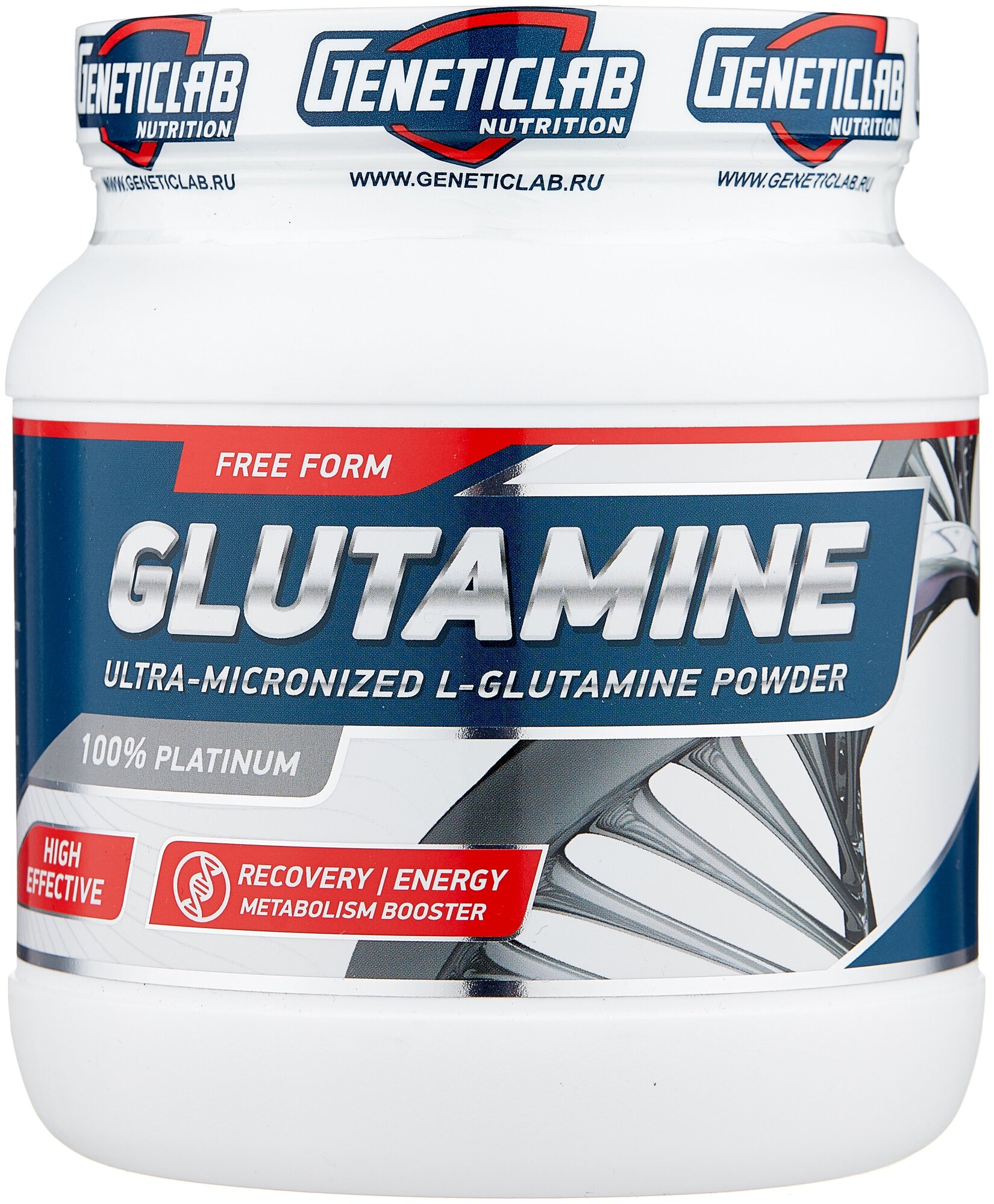 Аминокислота Geneticlab Nutrition Glutamine, нейтральный, 500 гр.