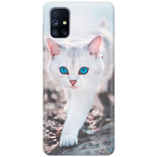 фото Силиконовый чехол на samsung galaxy m51 / самсунг м51 с принтом "голубоглазый кот" gosso