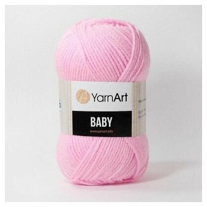 Пряжа для вязания YarnArt Baby (ЯрнАрт Беби) - 1 моток 10119 ярко-розовый, гипоаллергенная для детских изделий, 100% акрил, 150м/50г