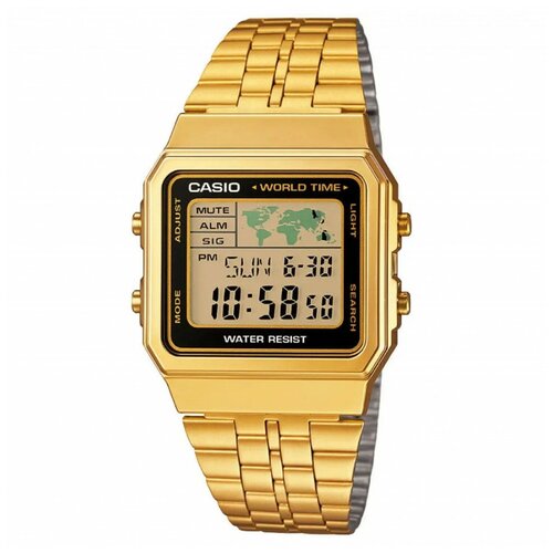 фото Наручные часы casio casio a-500wga-1d, желтый, золотой