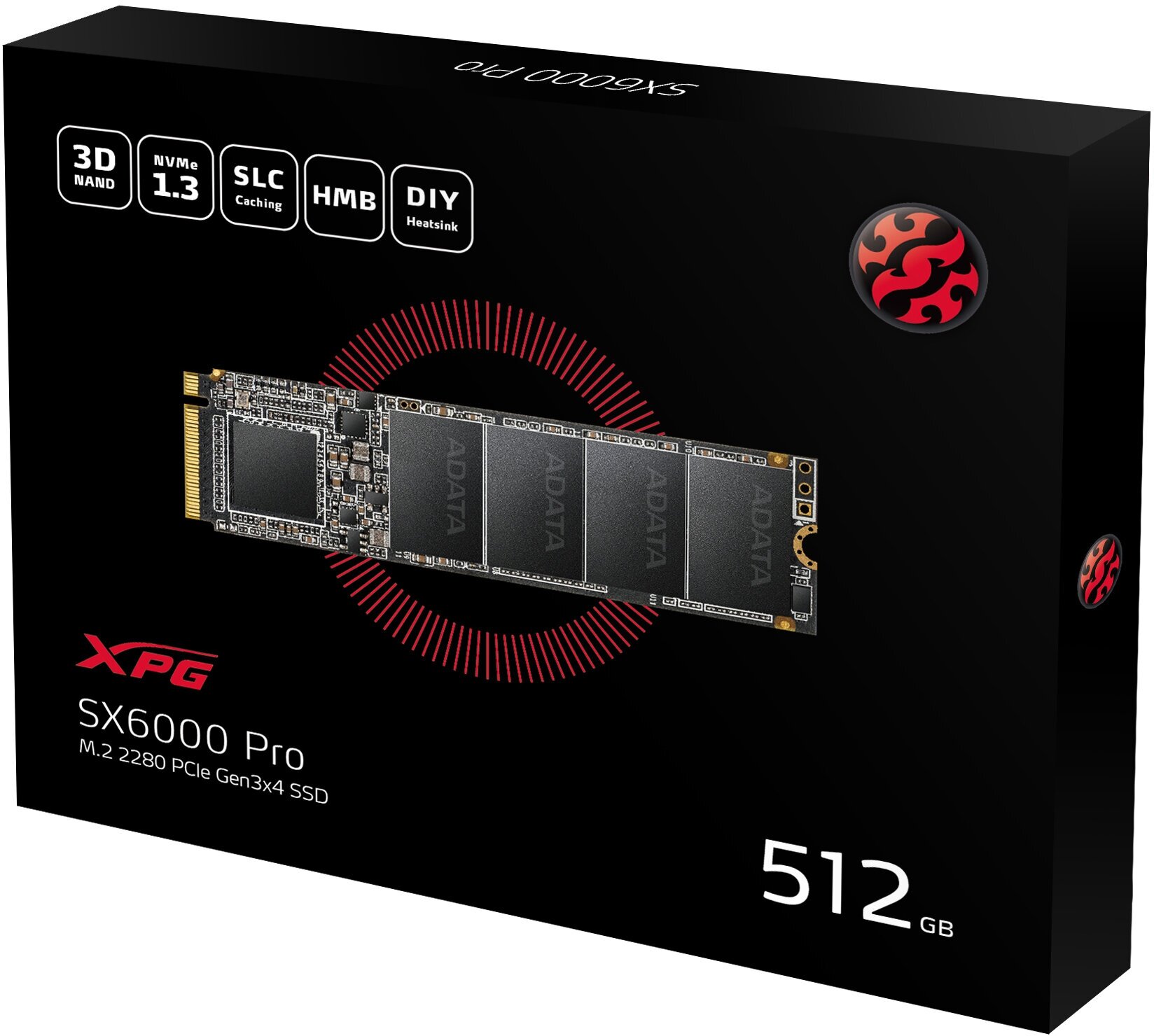 SSD накопитель A-DATA XPG SX6000 Pro 512Гб, M.2 2280, PCI-E x2, NVMe - фото №9