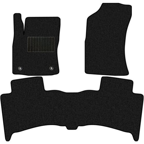 Коврики текстильные Allmone "Комфорт" для Toyota Fortuner 2 (AN160) 2015 - Н. В. задний цельный, черные