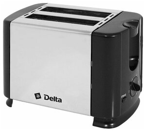 Тостер DELTA DL-61, черный/серебристый