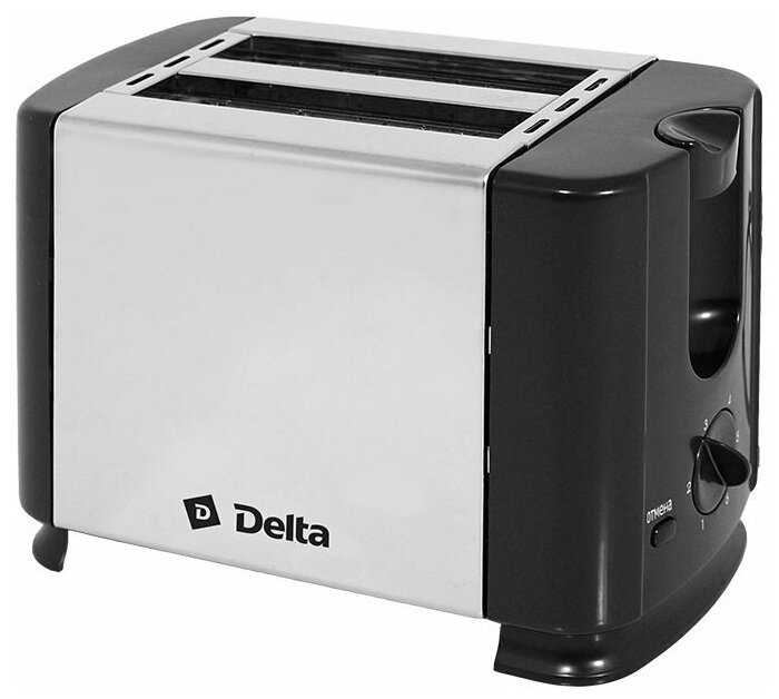 Тостер DELTA DL-61, черный/серебристый