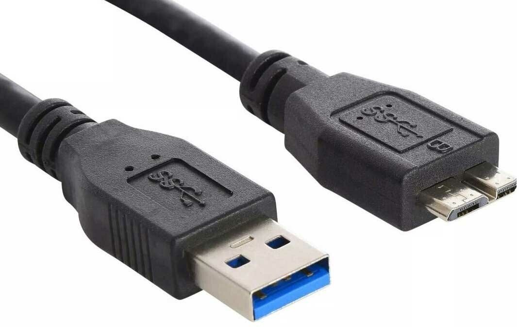 Кабель USB3.0 Buro MK30-AM-0.5, micro USB 3.0 B (m) - USB A(m), 0.5м, черный