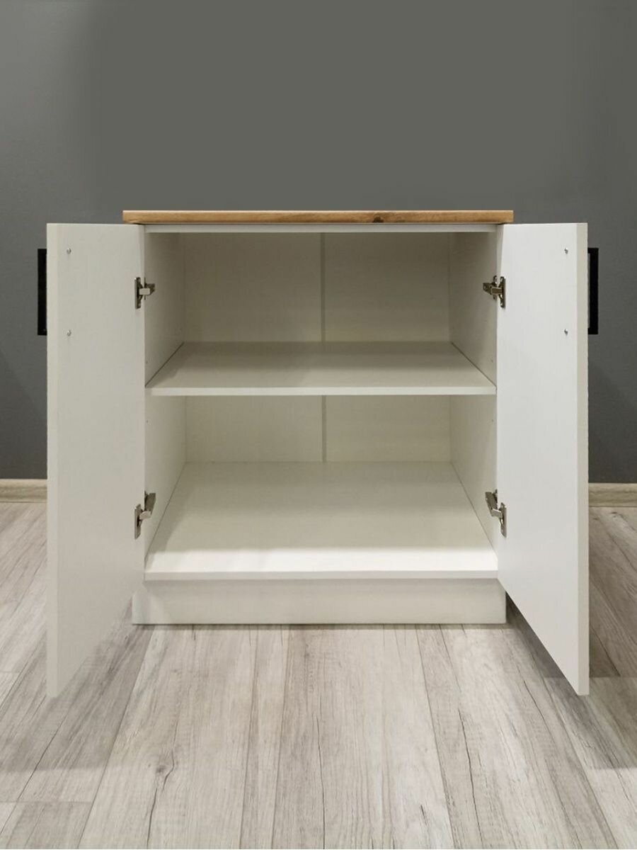 Шкаф кухонный напольный с полкой белый ш.80см - фотография № 7