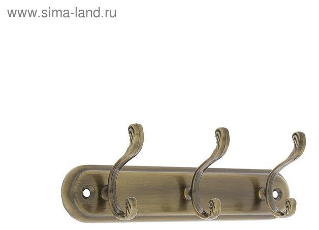 фото Вешалка 3-х местная KV403AB, цвет бронза