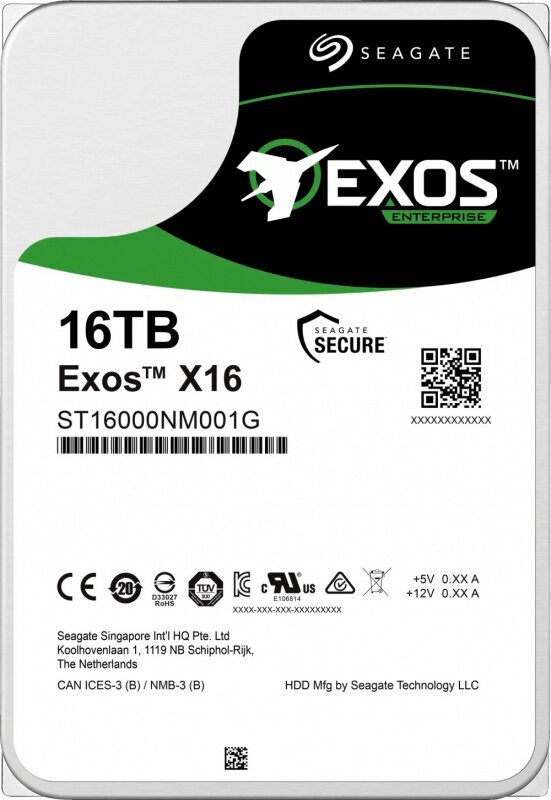 Жесткий диск 16Tb Seagate Exos X16 ST16000NM001G SATA-III
