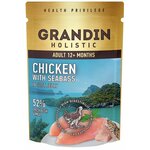 Grandin Влажный корм для взрослых кошек, курица с морским окунем в нежном желе, 85 гр. - изображение
