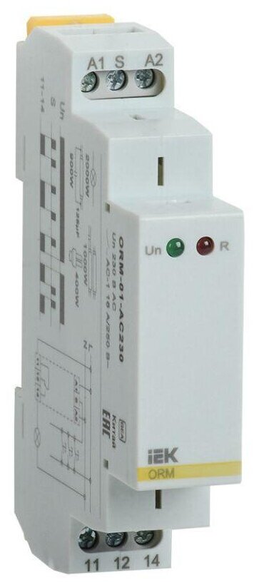 Реле импульсное ORM 1 конт. 230В AC IEK ORM-01-AC230 (1 шт.)