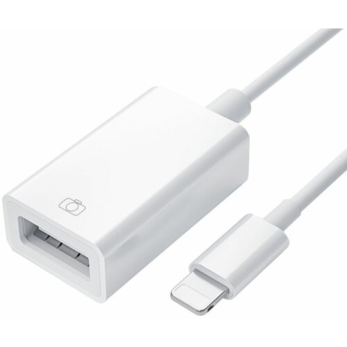 Переходник Yesido GS10 Super fast Data Transmission, Lightning OTG(M) to USB2.0(F), Белый переходник lightning usb для apple золотистый цвет