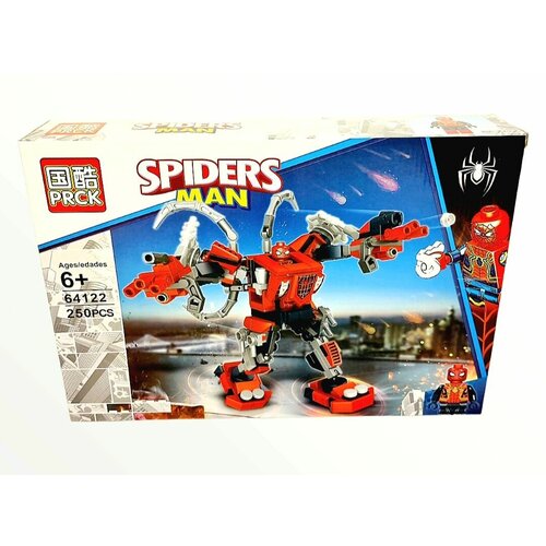 Конструктор Человек-Паук (Спайдермен) с фигуркой героя / Spiderman / 250 деталей (модель 64122)