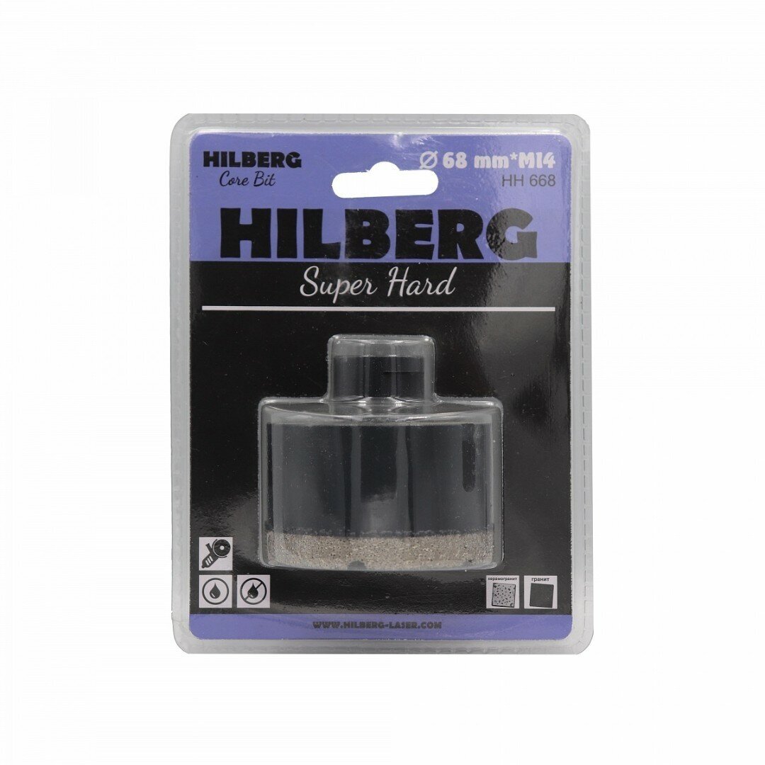 68 Коронка Hilberg Super Hard 6T, М14 68*35 mm