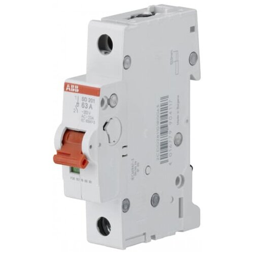 Рубильник ABB 1P SD201 50A красный рычаг (1шт) (арт. 2CDD281101R0050)