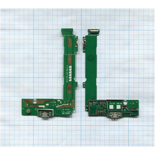 Разъем Micro USB для Microsoft 535 Dual (плата с системным разъемом, микрофоном и шлейфом)