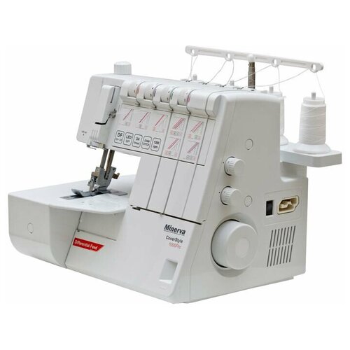 Распошивальная машина Minerva CS M1000Pro / для всех типов тканей / Регулятор давления лапки на ткань / 3,2,1 игольная