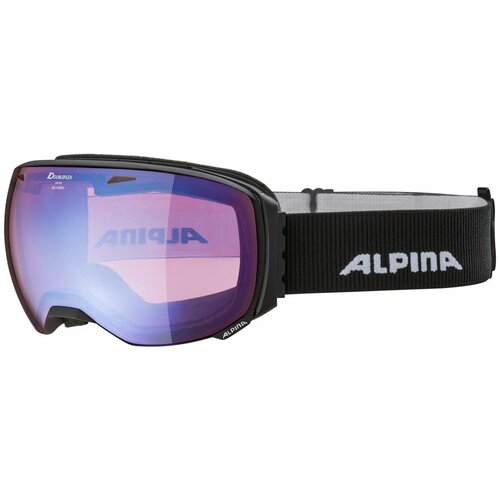 Сноубордическая, лыжная маска ALPINA Big Horn HM/MM, black matt/blue маска alpina big horn q lite 2021 2022 для взрослых унисекс [a72078 36]