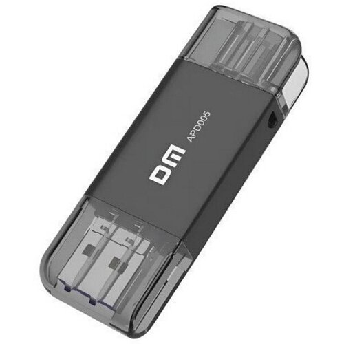 Флешка 128Gb DM APD005 USB 2.0 Lightning USB Type-C черный