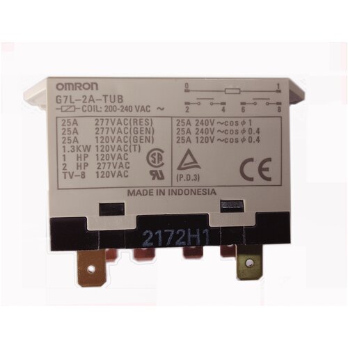 Реле Omron G7L-2A-TUB AC200/240 для котлов, печей, посудомоечных машин, пароконвектоматов, тепловых шкафов абат втулка мпк 700к 1102 00 00 069 код 120000020229