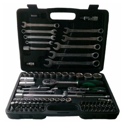 фото Набор инструментов 82 предмета 1/2 , 1/4 6-гранных в кейсе