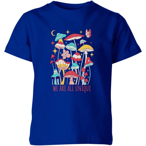 Детская футболка «Грибочки» (164, синий)