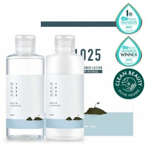 ROUND LAB Увлажняющий набор для лица 1025 Dokdo Toner + Lotion 200мл+200мл