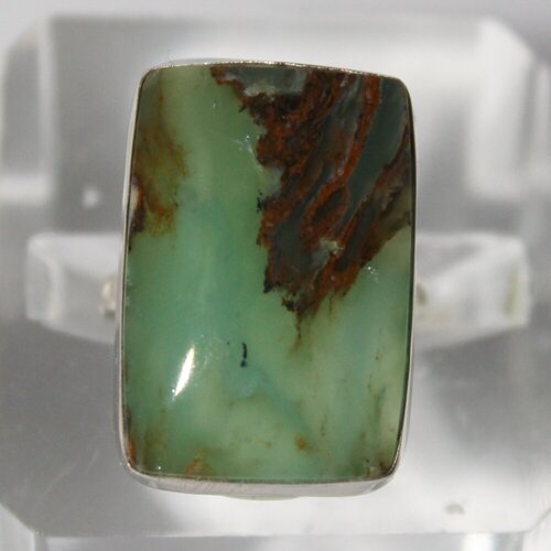 фото Кольцо true stones, мельхиор, хризопраз, размер 16.5, зеленый