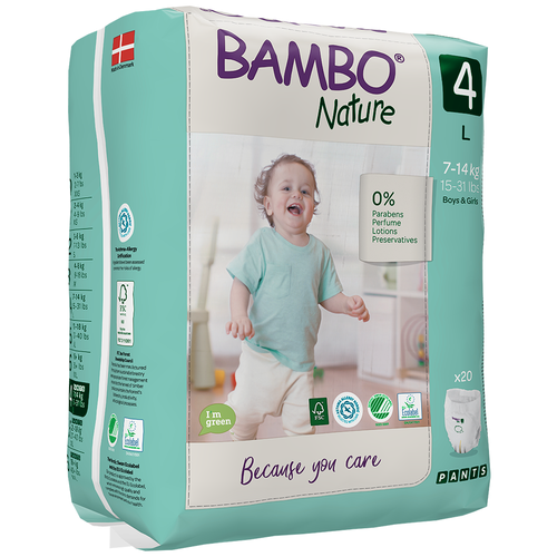 Подгузники-трусики BAMBO NATURE 4 (7-14 кг), 20 шт.